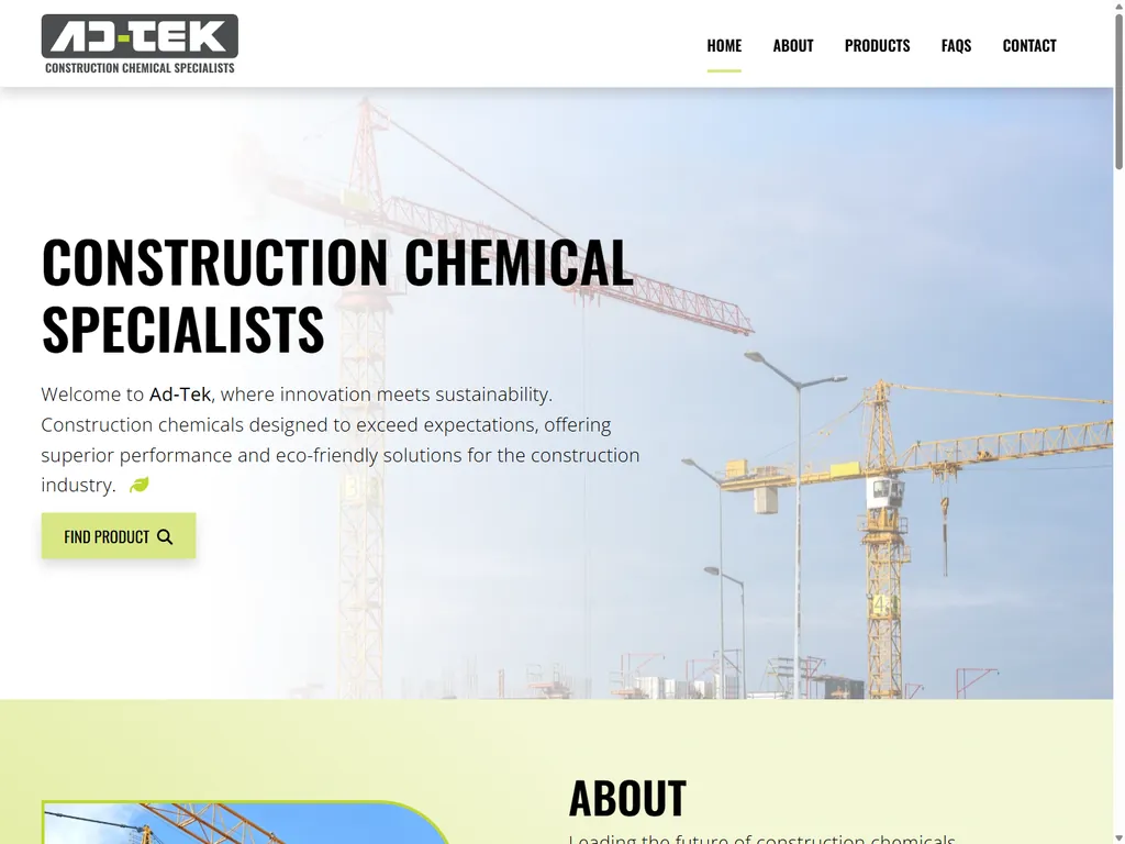 Ad-Tek website, home page